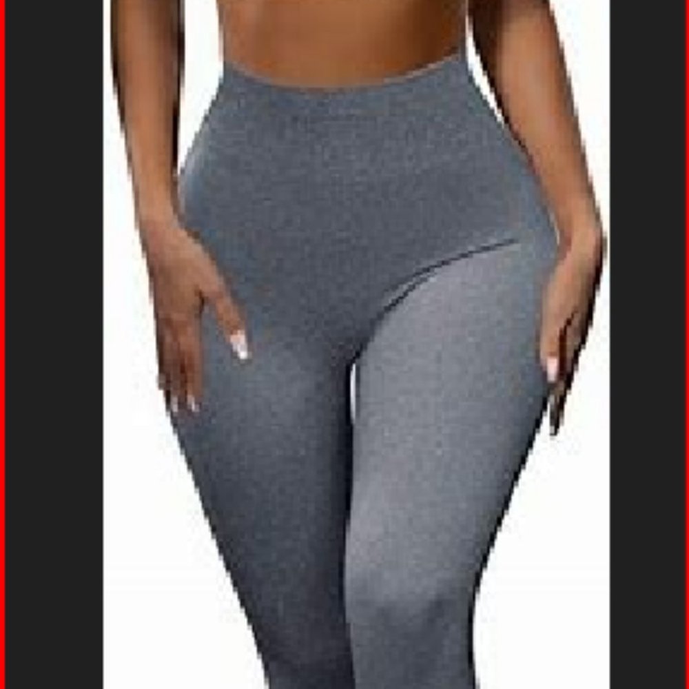 HYZ Women's Seamless Workout 2 Piece Outfits High Waist Legging Adjustable Strap - Picture 7 of 9